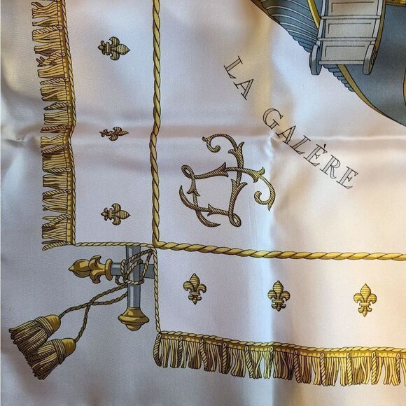 HERMÈS La Rèale-Vue du Carrosse de la Galère Silk Scarf - Picture 4 of 10